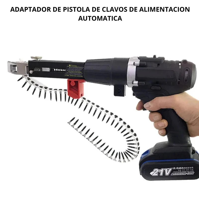 ADAPTADOR AUTOMATICO DE PISTOLA ATORNILLADOR CONTINUO CON CADENA DE TORNILLOS